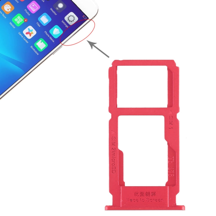 For OPPO R11 SIM Card Tray + SIM Card Tray / Micro SD Card Tray