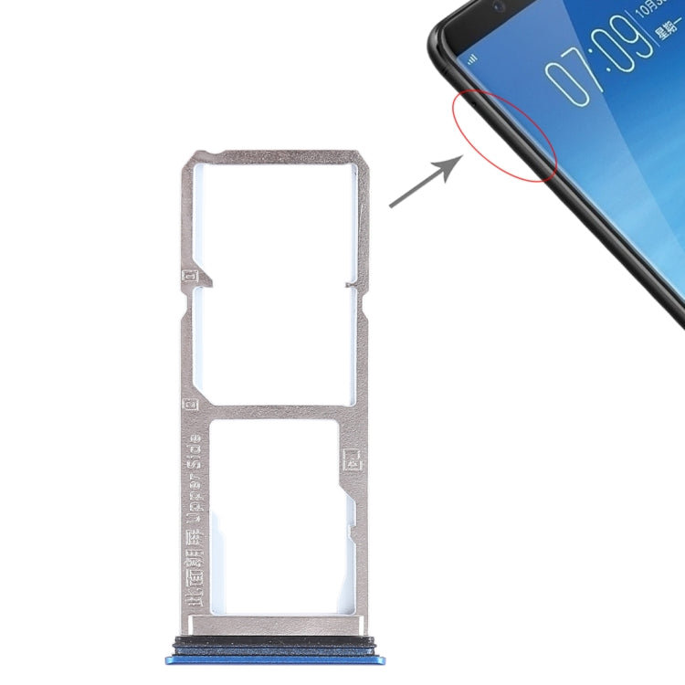 For Vivo Y75 2 x SIM Card Tray + Micro SD Card Tray