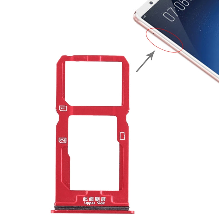 For Vivo X20 SIM Card Tray + SIM Card Tray / Micro SD Card Tray