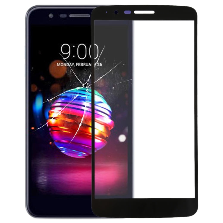 Front Screen Outer Glass Lens for LG Stylus 3 / K10 Pro(Black)