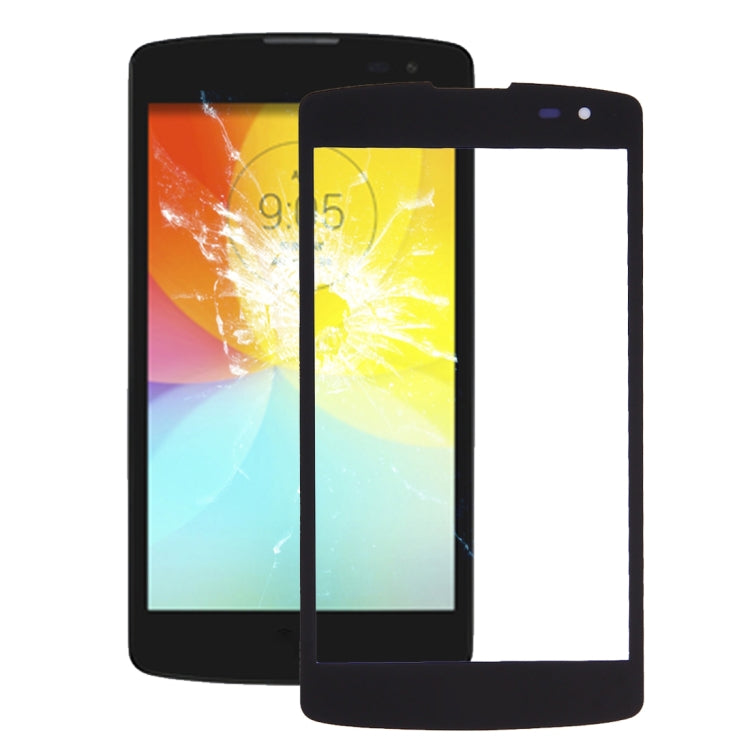 Front Screen Outer Glass Lens for LG L Fino / D290 / D295 & F60 / D390 / D395 (Black)