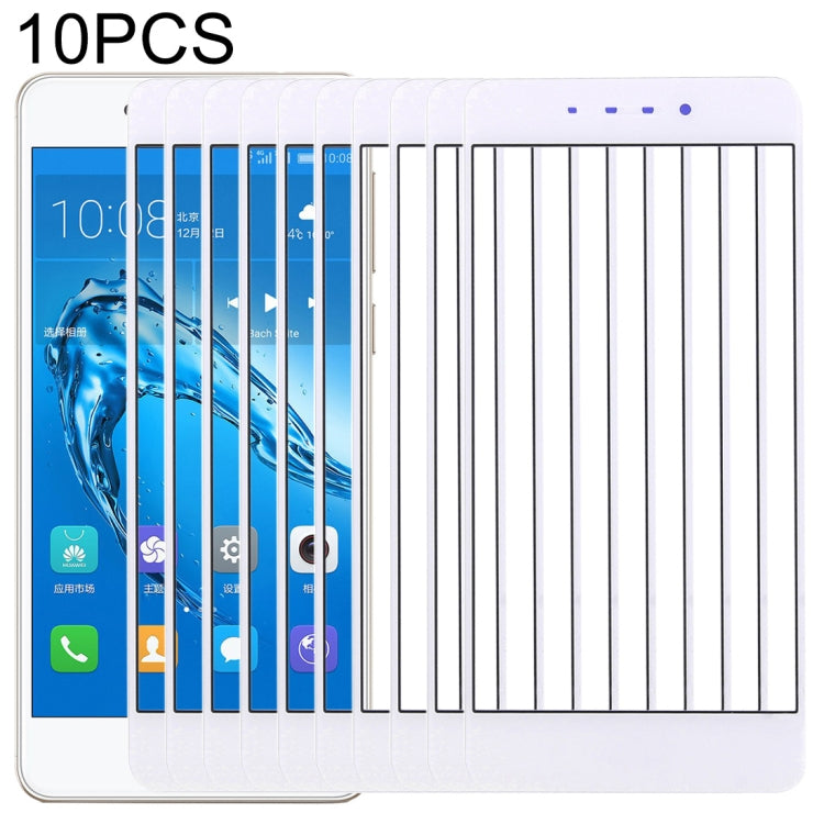 For Huawei Enjoy 6s  10PCS Front Screen Outer Glass Lens (White)