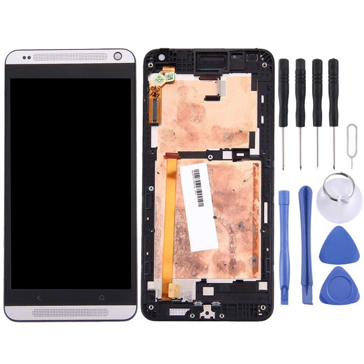 TFT LCD Screen for HTC Desire 700 Digitizer Full Assembly with Frame(Silver)