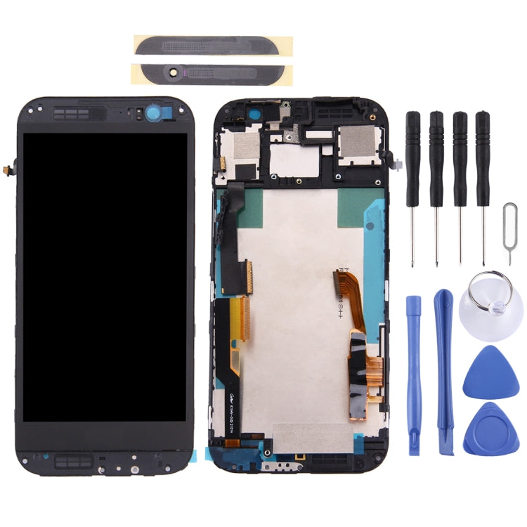 TFT LCD Screen for HTC One M8 (Top+Bottom)Digitizer Full Assembly with Frame & Front Glass Lens Cover