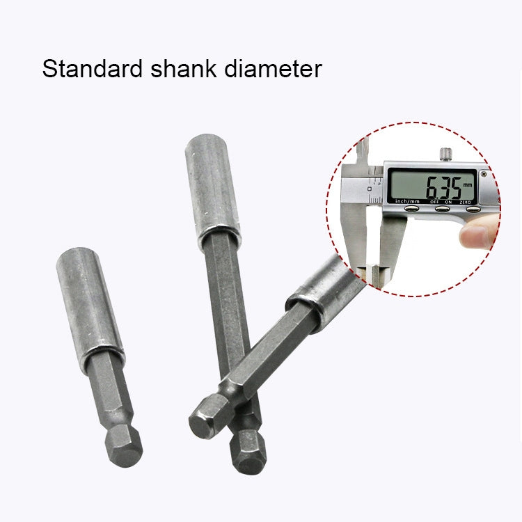 5 PCS 1/4 Electric Batch Head High Magnetism Connecting Rod Pistol Drill Extension Rod Sleeve Fast Turning Joint, Length: 150mm