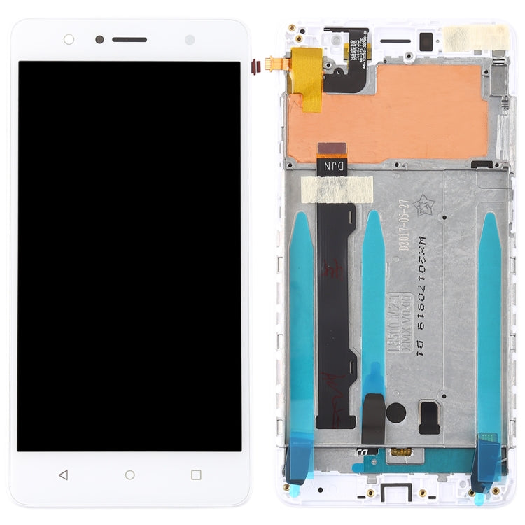 OEM LCD Screen for Lenovo K8 Digitizer Full Assembly with Frame (White)