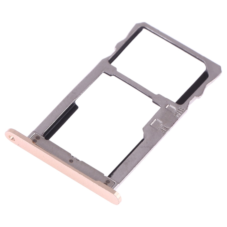 SIM Card Tray + Micro SD Card for Lenovo K6 Note(Gold)