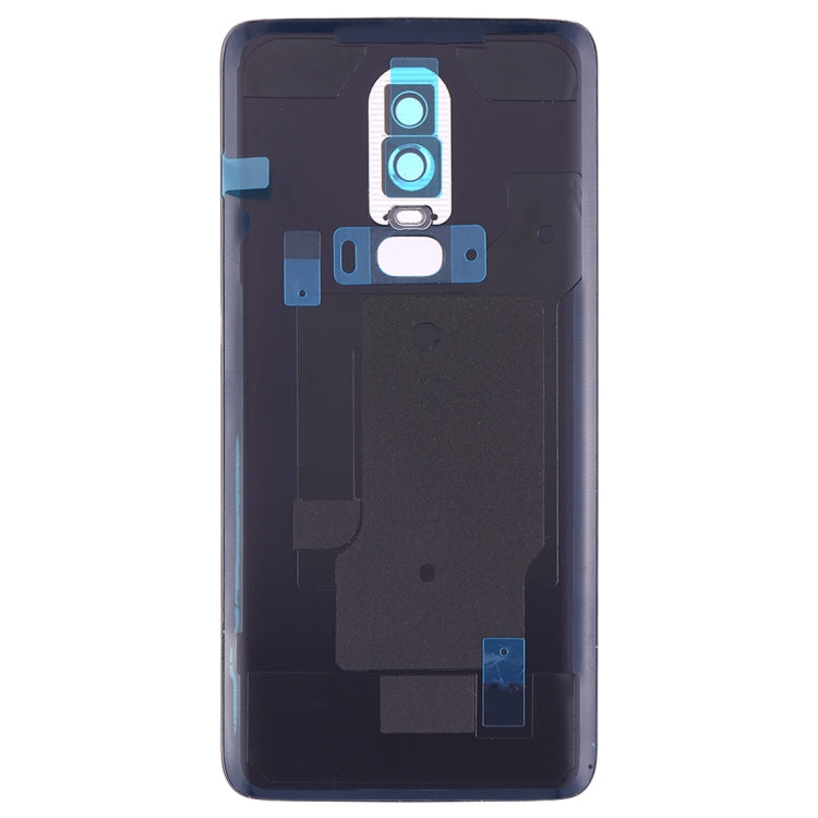 For OnePlus 6 Frosted Battery Back Cover with Camera Lens (Black)
