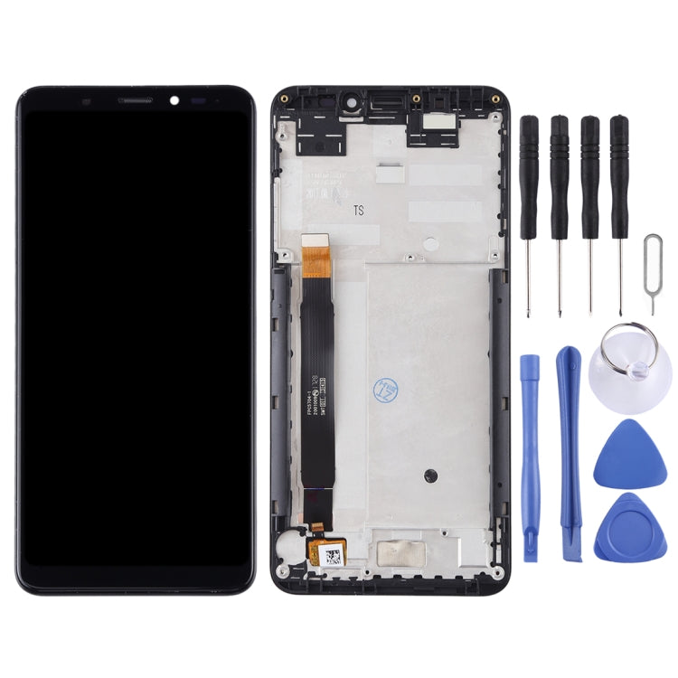 TFT LCD Screen for Wiko View Digitizer Full Assembly with Frame (Black)