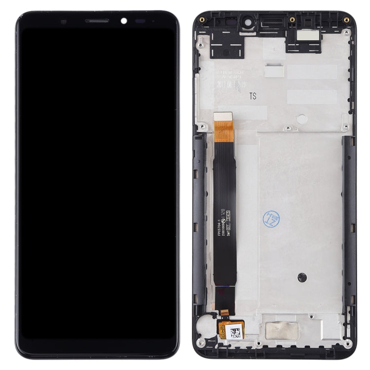 TFT LCD Screen for Wiko View Digitizer Full Assembly with Frame (Black)