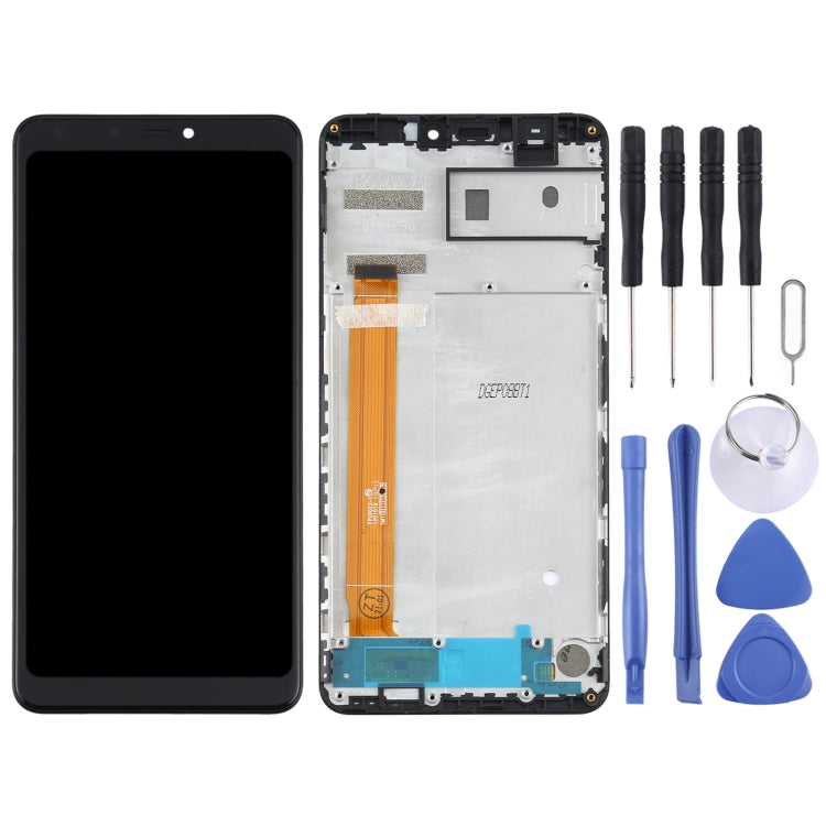 TFT LCD Screen for Wiko View Max Digitizer Full Assembly with Frame(Black)