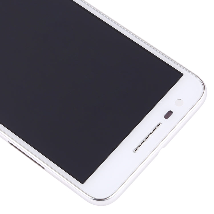 OEM LCD Screen for Lenovo Vibe C2 K10A40 with Digitizer Full Assembly with Frame (White)