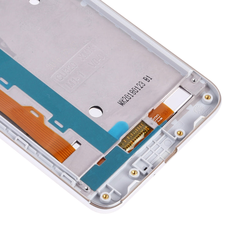 OEM LCD Screen for Lenovo Vibe C2 K10A40 with Digitizer Full Assembly with Frame (White)