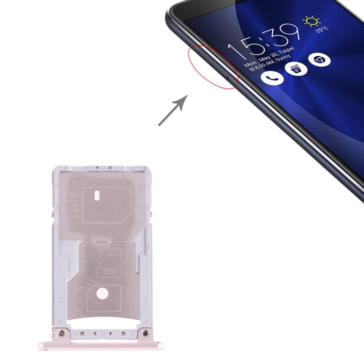 SIM Card Tray + SIM Card Tray / Micro SD Card Tray for Asus Zenfone 3 ZE552KL / ZC500TL / ZE520KL