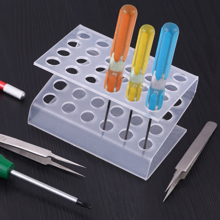 S-shaped Plastic Holes Storage Rack Tweezers and Screwdrivers Repair Tool Kit Stand Holder
