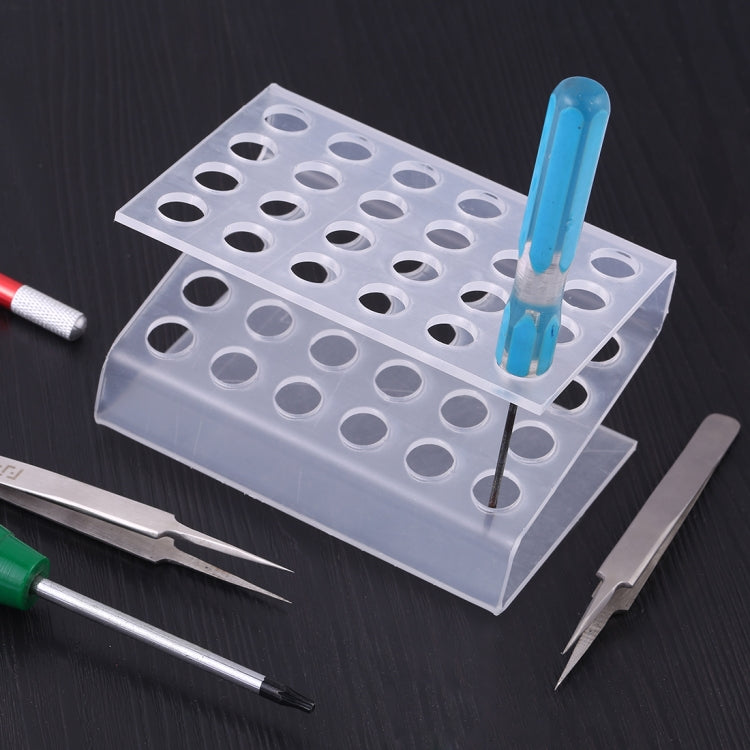 S-shaped Plastic Holes Storage Rack Tweezers and Screwdrivers Repair Tool Kit Stand Holder