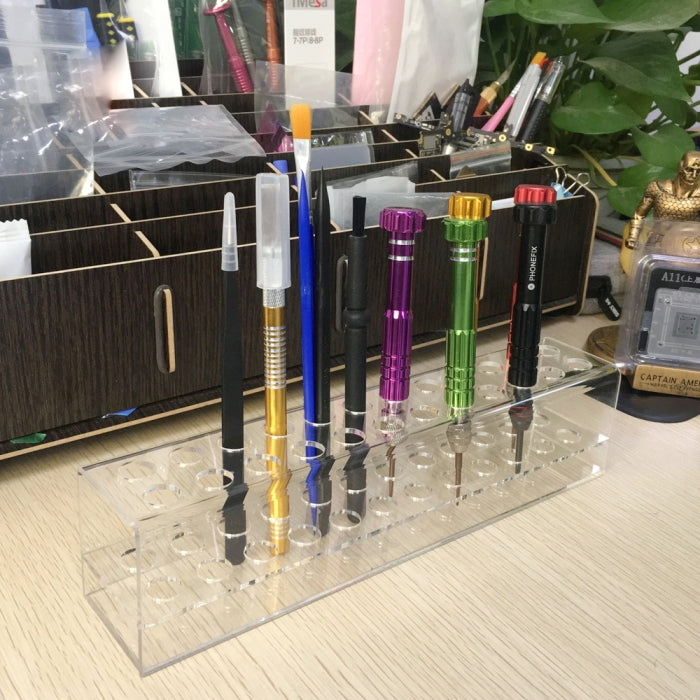 Transparent Plastic Box Precision Screws Storage Rack Box Screwdriver Storage Bracket Mobile Phone Repair Tool