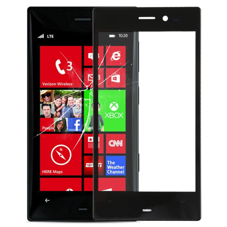 Front Screen Outer Glass Lens for Nokia Lumia 928(Black)