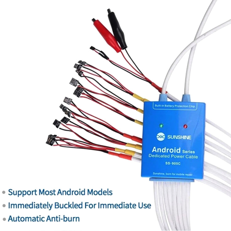 SUNSHINE SS-905C Professional Phone Service Dedicated Power Cable for Android Series