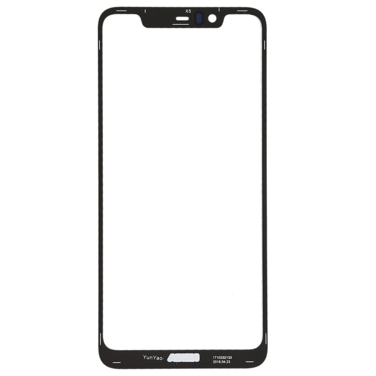 Front Screen Outer Glass Lens for Nokia X5(Black)
