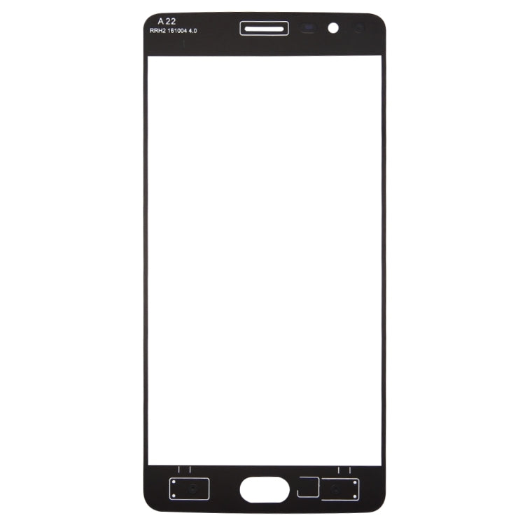 For OnePlus 3 Front Screen Outer Glass Lens (Black)