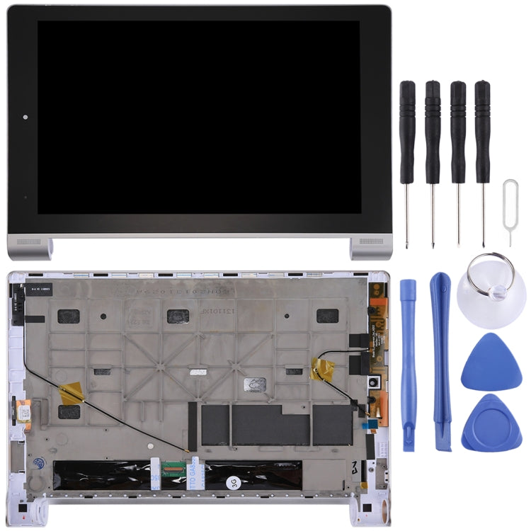 OEM LCD Screen for Lenovo YOGA Tablet 10 / B8000 Digitizer Full Assembly with Frame (Silver)