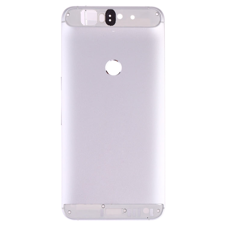Battery Back Cover with Top + Lower Bottom Glass Lens Cover for Google Nexus 6P(Silver)