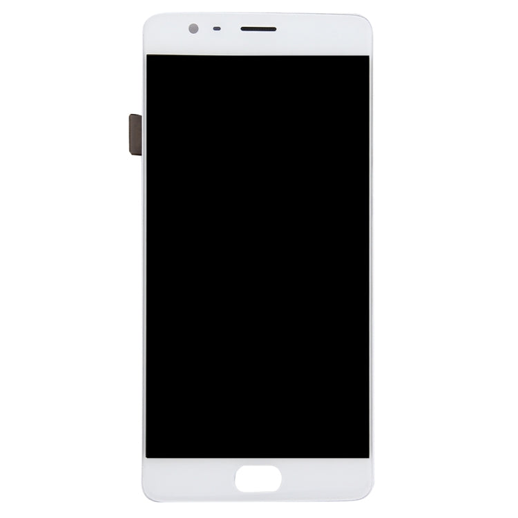 For OnePlus 3T Digitizer Full Assembly with Frame OEM LCD Screen (White)