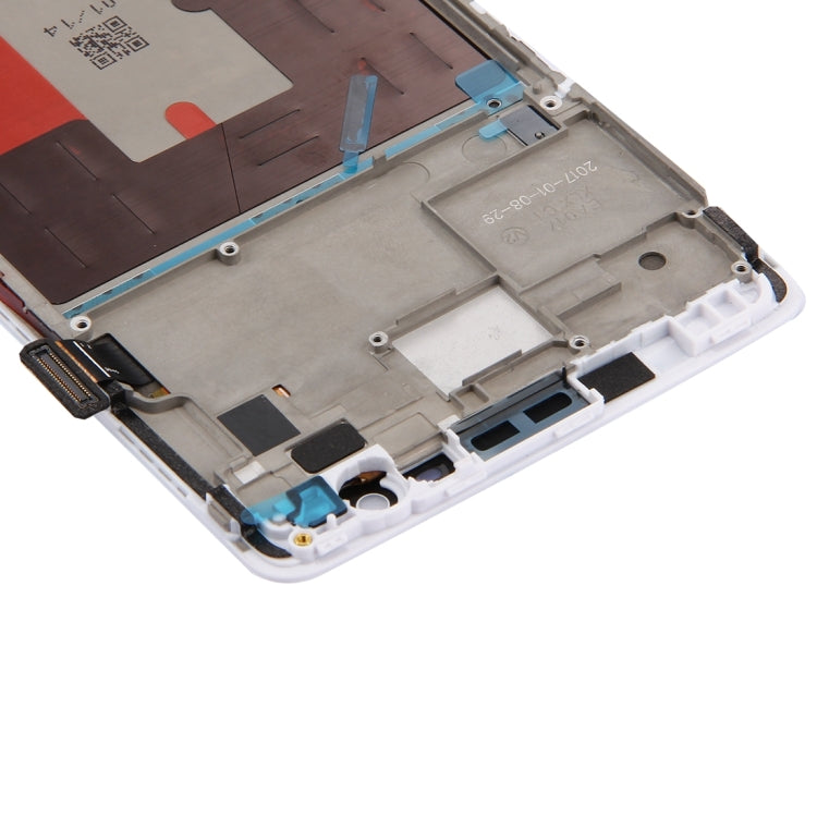 For OnePlus 3T Digitizer Full Assembly with Frame OEM LCD Screen (White)