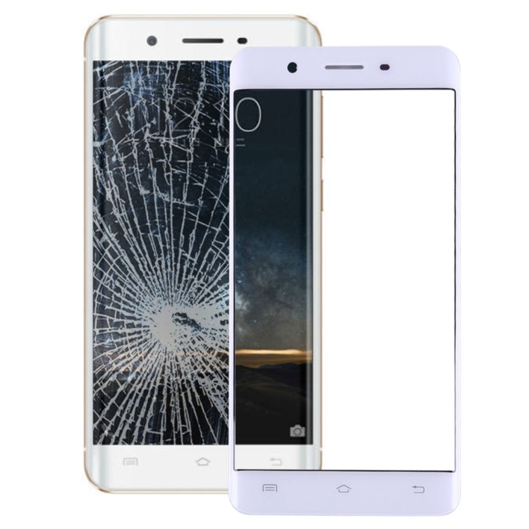For vivo X Play5 Front Screen Outer Glass Lens (Curved)(White)
