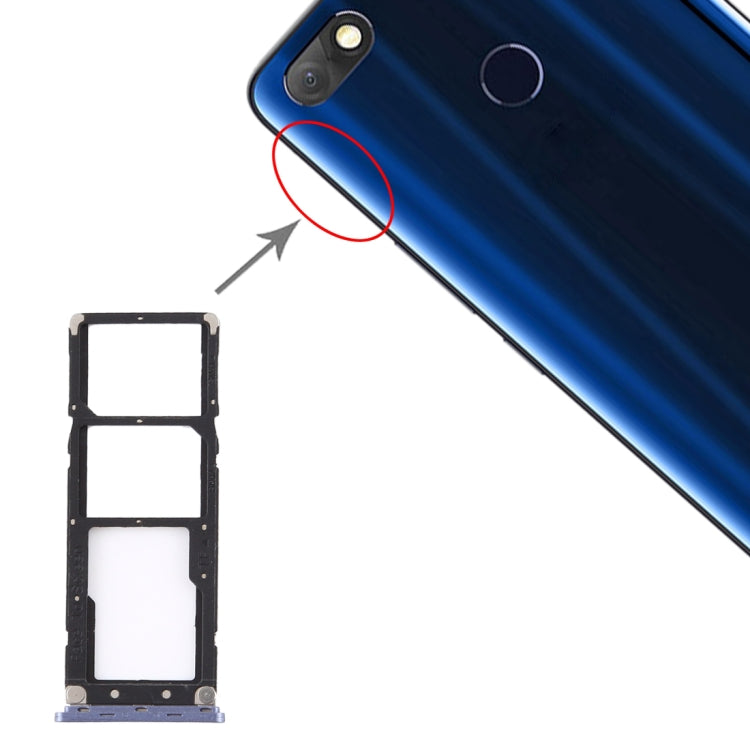 For Infinix Note 5 X604 SIM Card Tray + SIM Card Tray + Micro SD Card Tray (Grey)