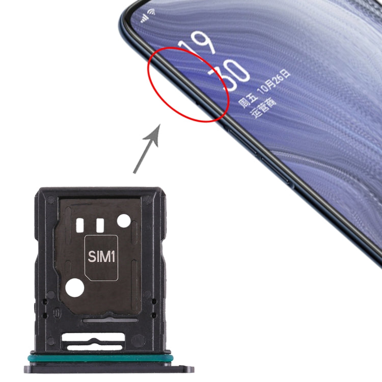 For OPPO Reno 10x zoom SIM Card Tray + SIM Card Tray / Micro SD Card Tray