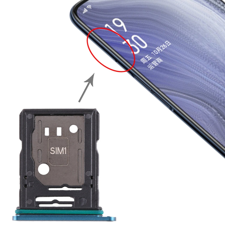 For OPPO Reno 10x zoom SIM Card Tray + SIM Card Tray / Micro SD Card Tray