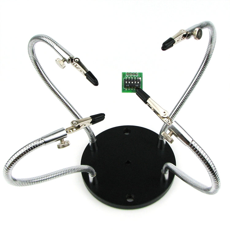 Universal Metal Base Soldering Station Fixture with Four Metal Arms