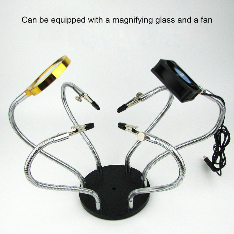 Universal Metal Base Soldering Station Fixture with Four Metal Arms