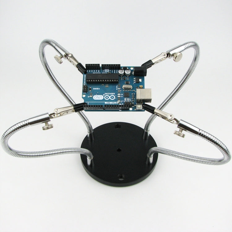 Universal Metal Base Soldering Station Fixture with Four Metal Arms