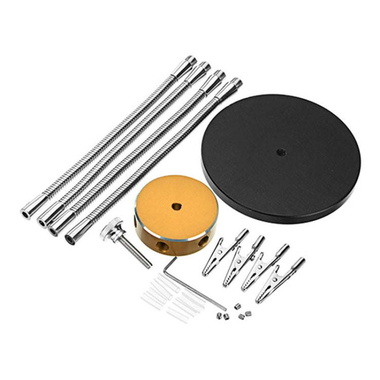 Universal Metal Base Soldering Station PCB Fixture (4 Metal Arms + Round Iron Base + Aluminum Base)