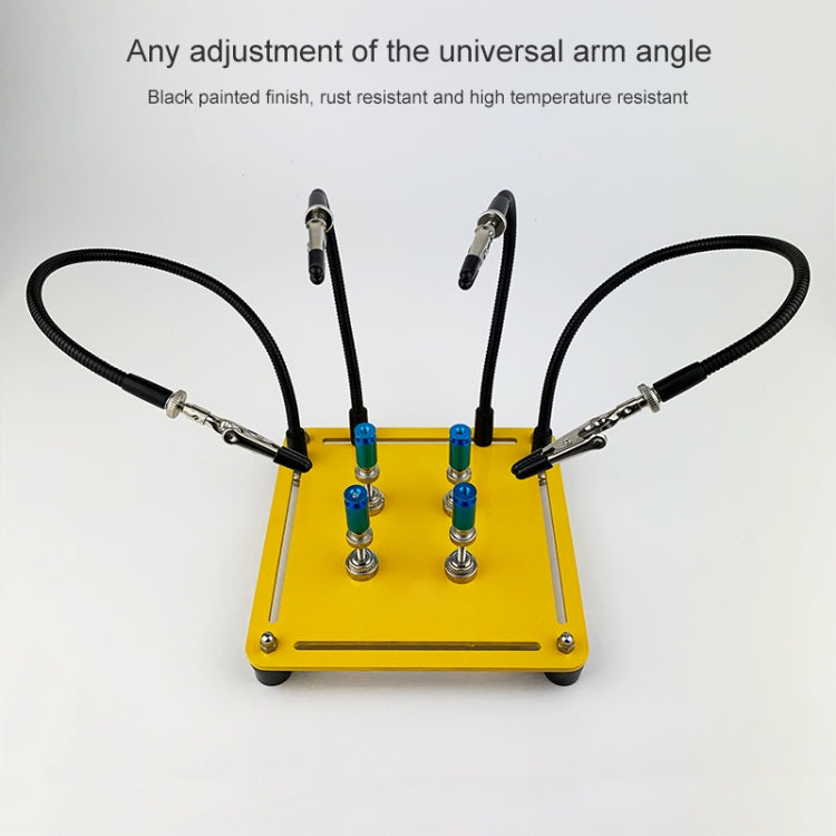 Universal Metal Base Soldering Station PCB Fixture (4 Metal Arms + 4 Magnetic Column)