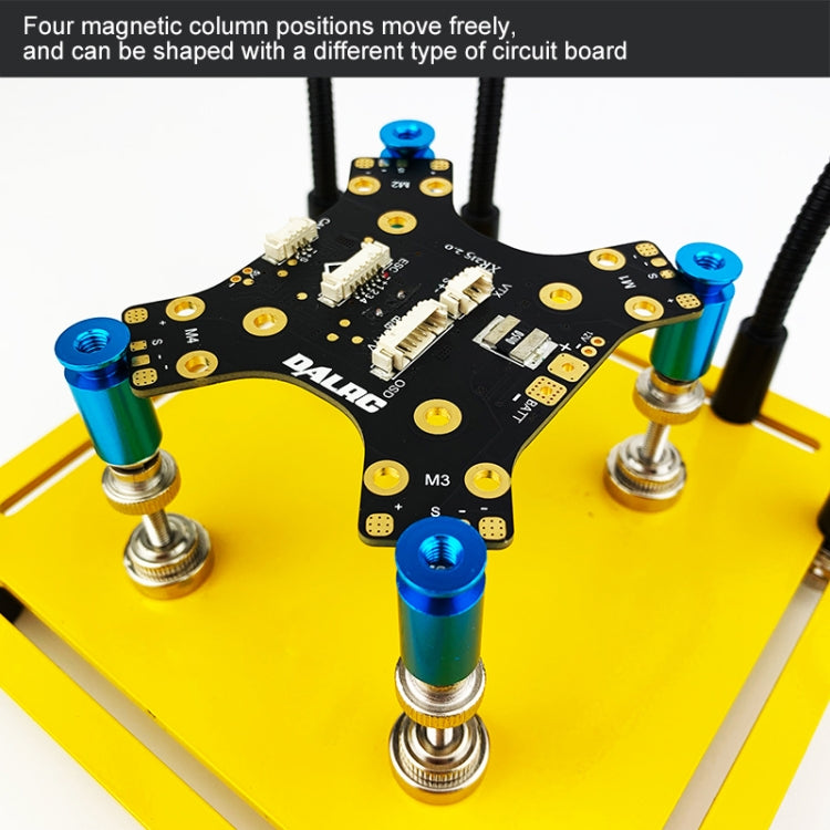 Universal Metal Base Soldering Station PCB Fixture (4 Metal Arms + 4 Magnetic Column)