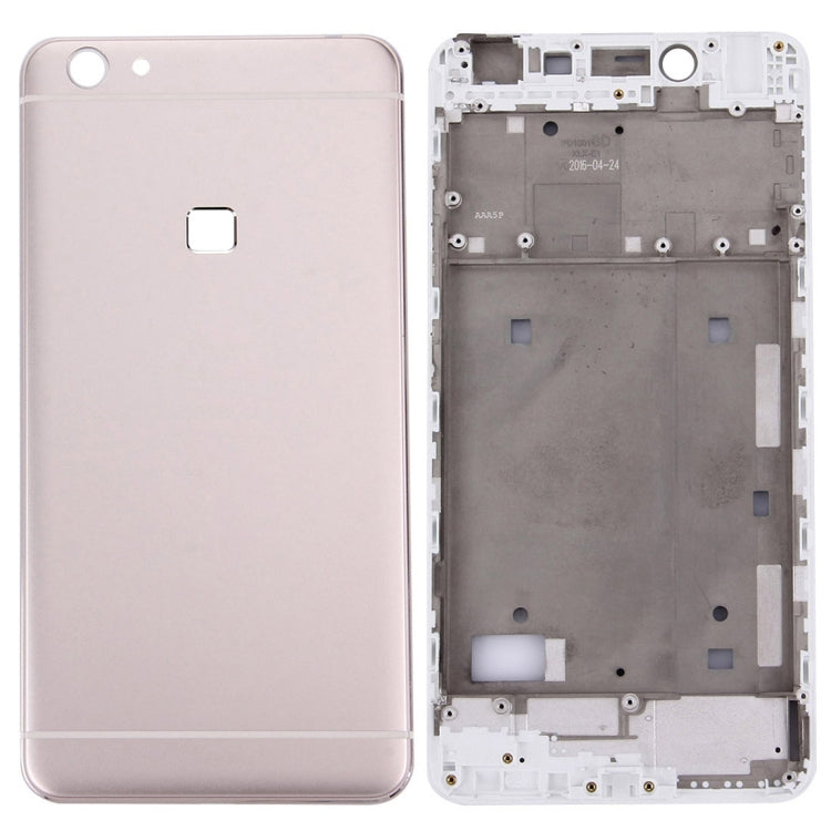 For Vivo X6 Plus Battery Back Cover + Front Housing LCD Frame Bezel Plate (Gold)