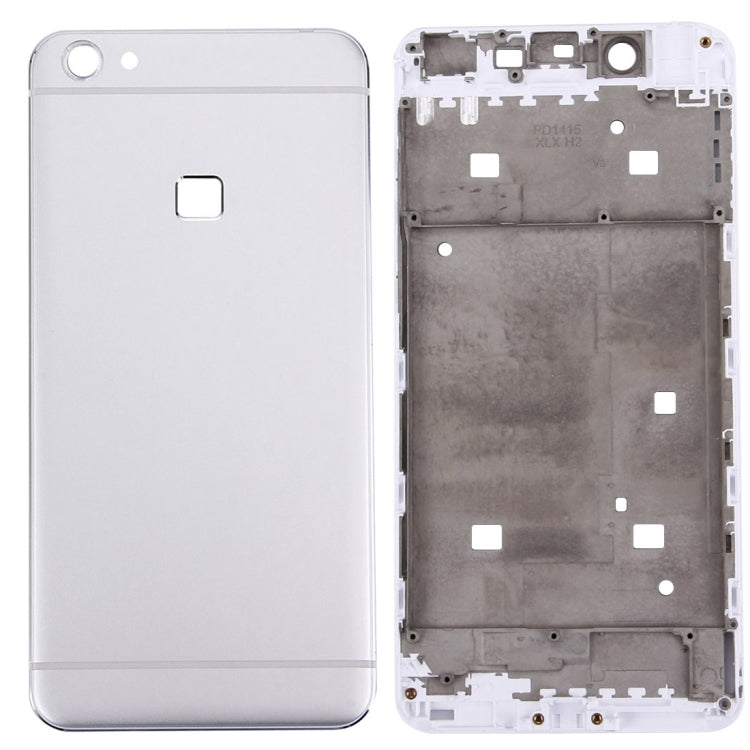 For Vivo X6 Battery Back Cover + Front Housing LCD Frame Bezel Plate (Silver)