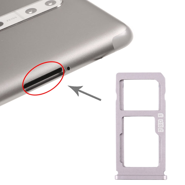 SIM Card Tray + SIM Card Tray / Micro SD Card Tray for Nokia 8 / N8 TA-1012 TA-1004 TA-1052