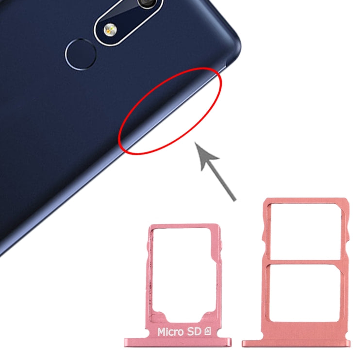 SIM Card Tray + SIM Card Tray + Micro SD Card Tray for Nokia 5.1 TA-1075