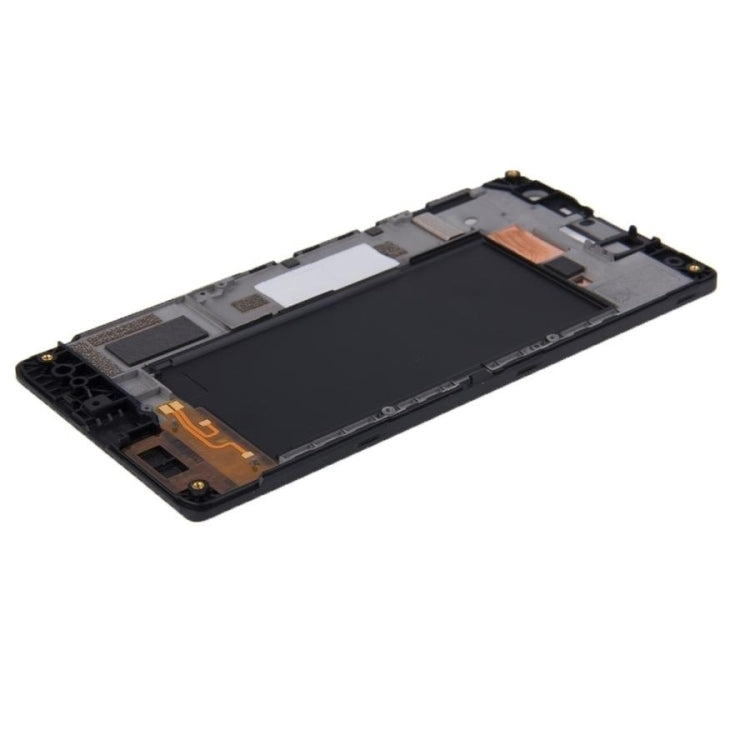 Front Housing LCD Frame Bezel Plate  for Nokia Lumia 730(Black)