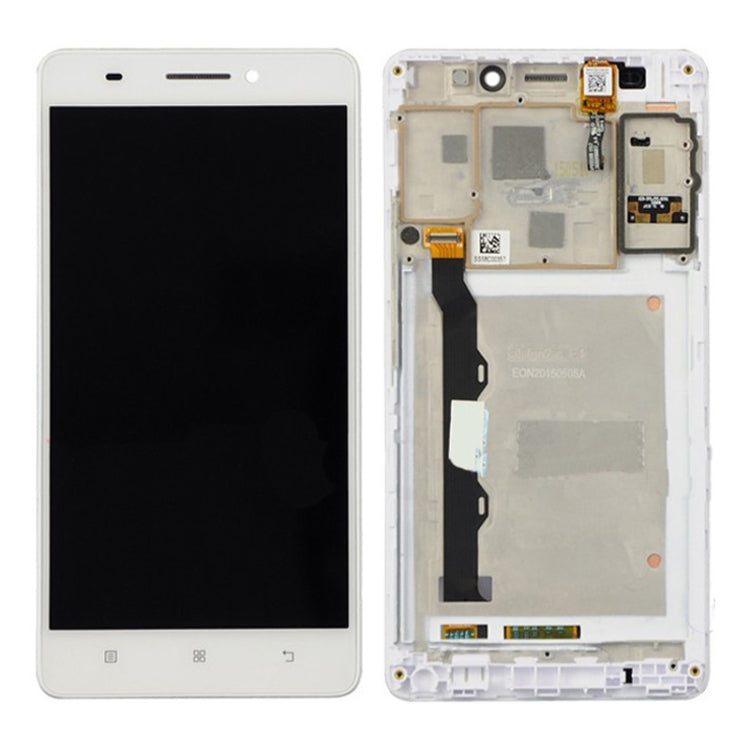 OEM LCD Screen for Lenovo A7600 Digitizer Full Assembly with Frame (White)