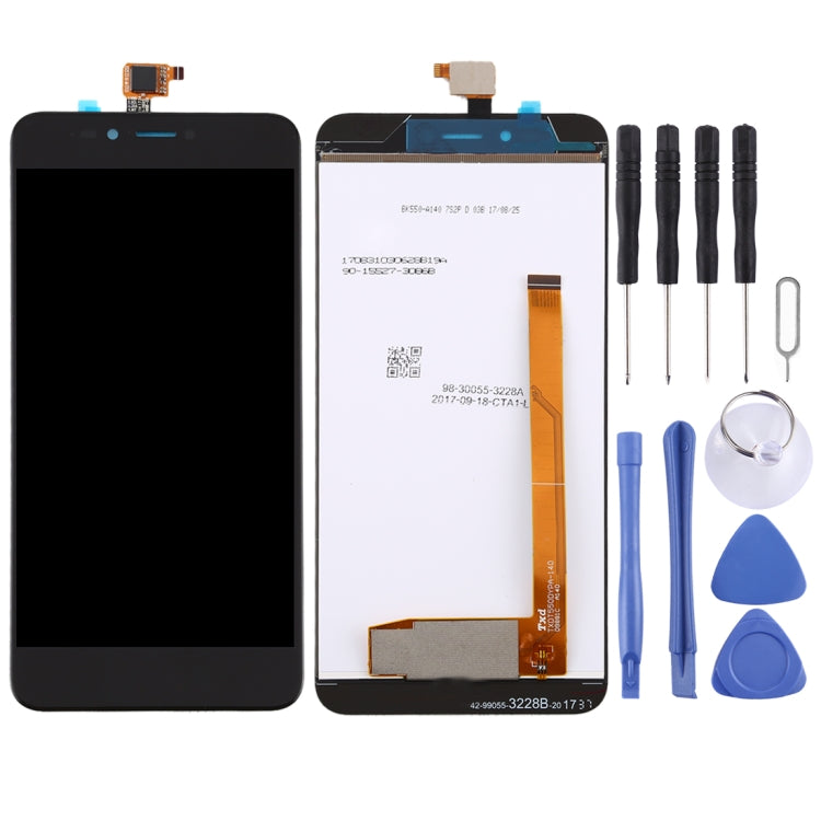 LCD Screen and Digitizer Full Assembly for BQ BQ-5504 Strike Selfie Max(Black)