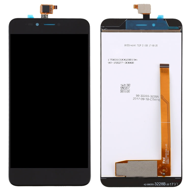 LCD Screen and Digitizer Full Assembly for BQ BQ-5504 Strike Selfie Max(Black)