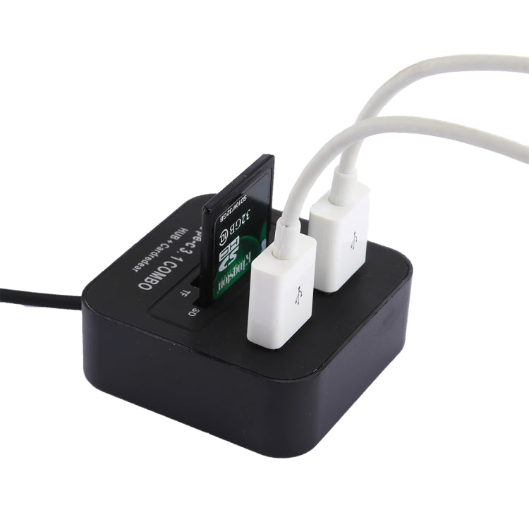 TF + SD Card + 2 USB Ports to USB-C / Type-C COMBO HUB + Card Reader, Cable Length: about 16cm