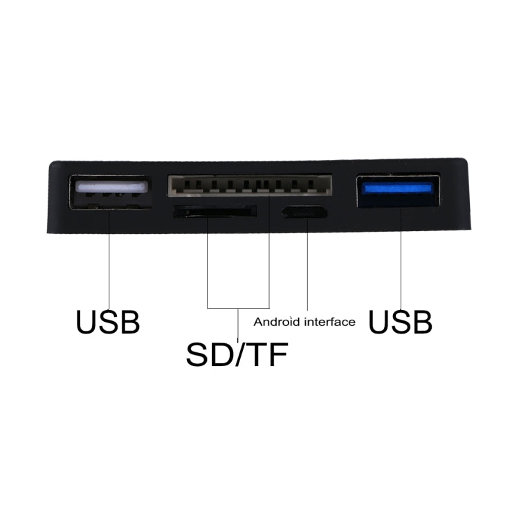 USB 3.0 to TF + SD + USB 3.0 + USB 2.0 + Micro USB Port HUB Card Reader for Microsoft Surface Pro 3 / 4