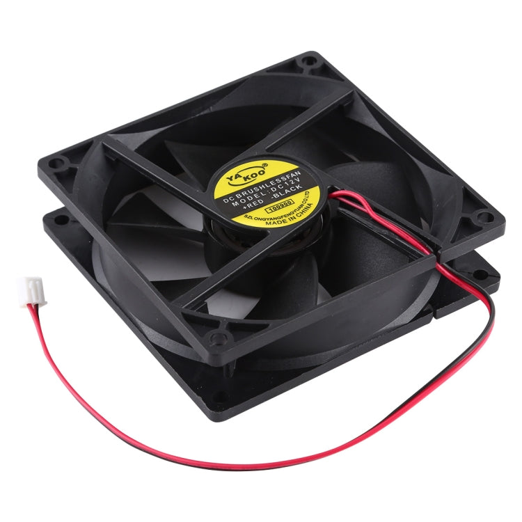 9 inch 9025 2-pin Computer Cooling Fan (Black)